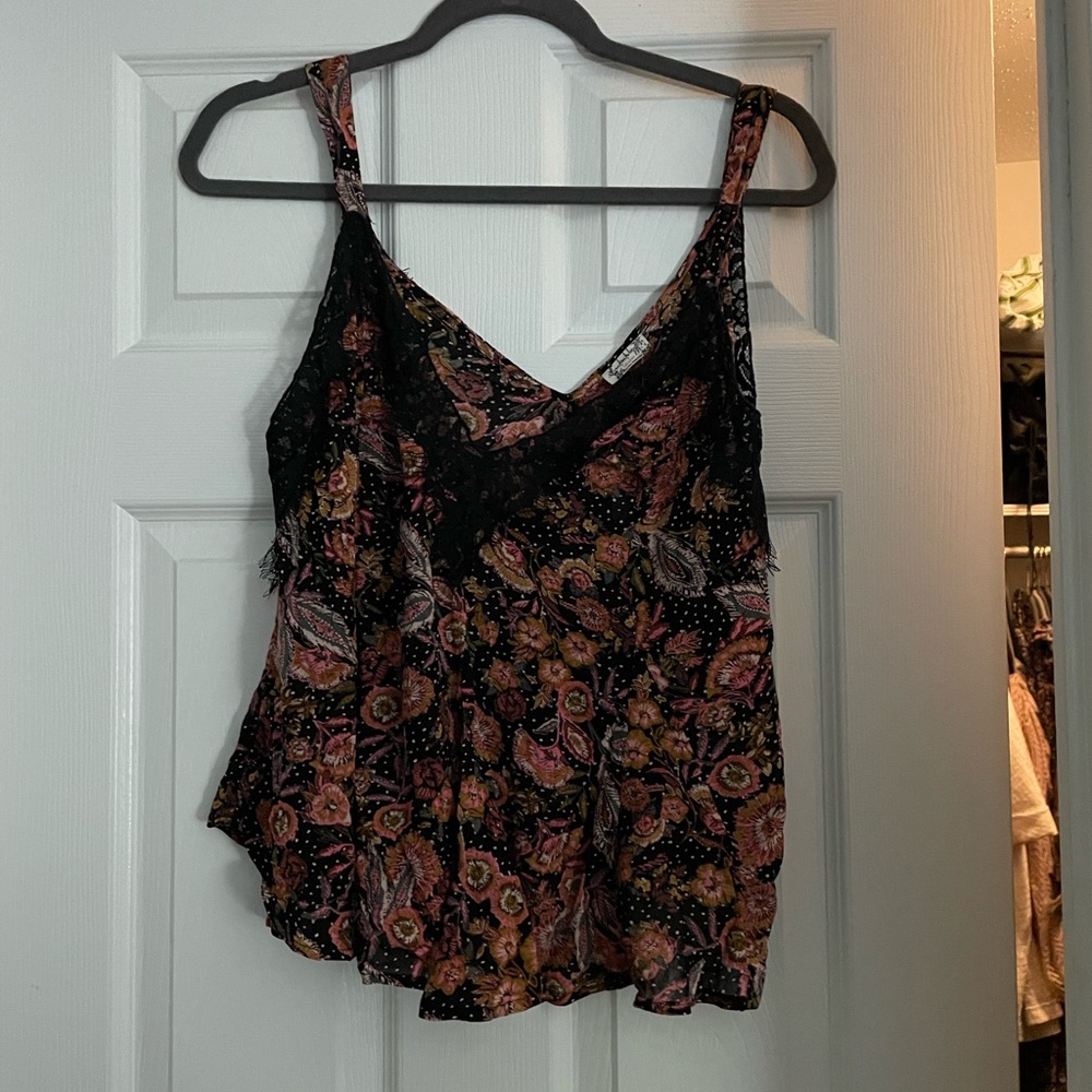 Free people NWT floral lace tank size xs